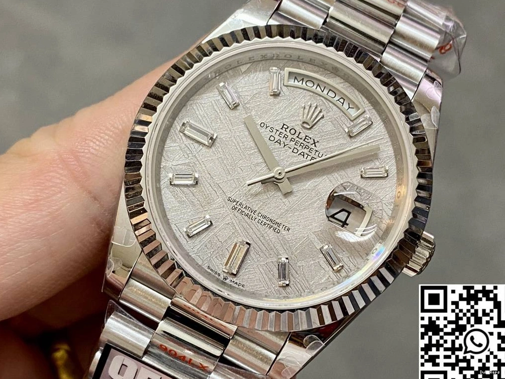 Factory Dial Steel Hourmarker Day Tungsten Date Rolex Diamond v5 M228239-0055 Meteorite QF 0131